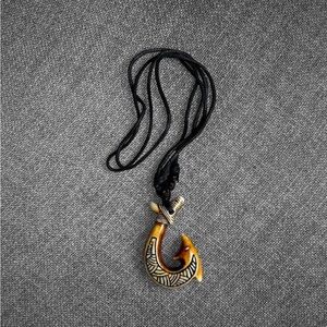 Tribal Fish Hook Pendant Necklace-Unisex